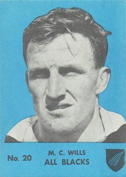 1968 Playtime Rugby Gum Famous Rugby Players - Blue #20 Murray Wills Front